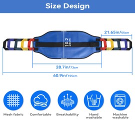 Transfer Sling,Transfer Belt for Elderly & disabled,Gait Belts for Seniors,Heavy Duty Patient Safety Belt,Mobility Standing&Lifting Aid for Disabled,Injured,Elderly,Safely Move from Bed and Wheelchair