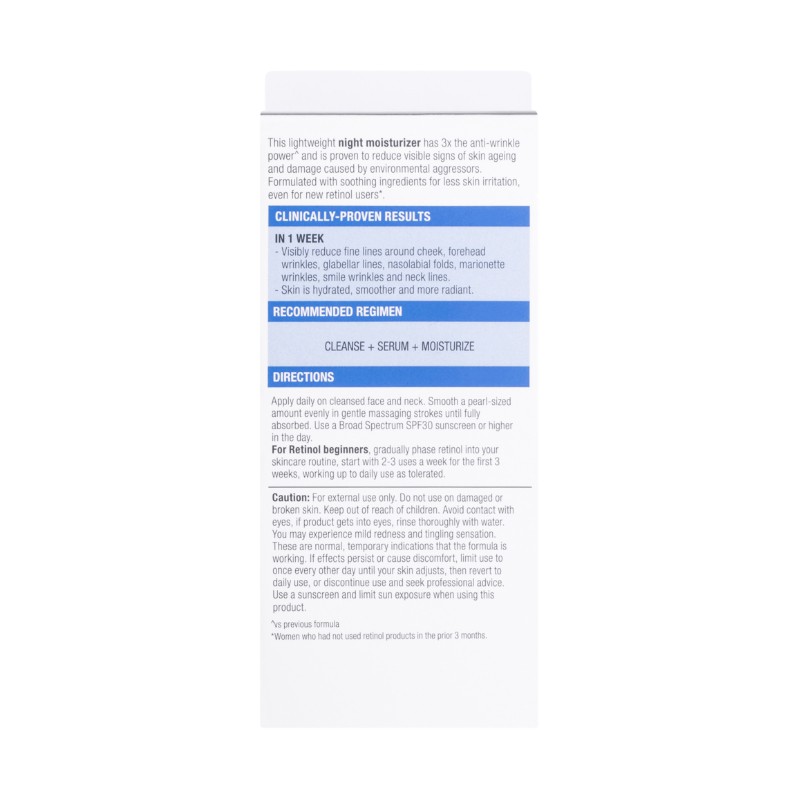 Neutrogena® Visible Repair Retinol Night Moisturizer 30ml