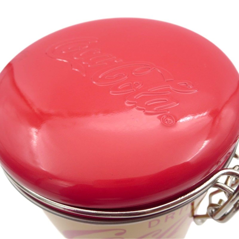 Distress Printed - Coca Cola Round Lock Top Lid with