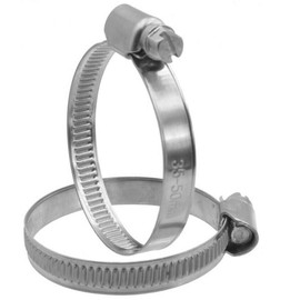 Worm Drive 90-110mm Hose Pipe Clamps Clip Stainless Steel (Pack of 2) Like Jubilee DIN 3017