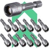 12 Pieces 8 mm Magnetic Socket Set 1/4 Inch Hex