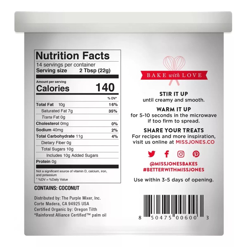Miss Jones Baking Frosting Vanilla 320g