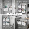 QHLMZR 4Pcs-Magnetic Toothbrush Holder,Cruise Bathroom Organizer – Foldable, Wall Mounted,