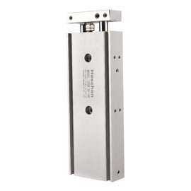 Heschen Dual Aluminum Air Cylinder CXSM 20-100 Guide Rod Plate Double Rod Guided Pneumatic Slide Bearing Cushioned 20mm Bore 100mm Stroke Double Acting