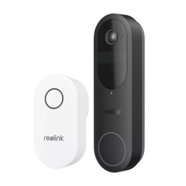 Reolink 2K 5/2.4GHz WiFi Video Battery Doorbell Person/Vehicle - Black Doorbell with Chime