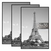 upsimples 24x36 Poster Frame Black 3 Pack, Scratch-Proof Picture Frames