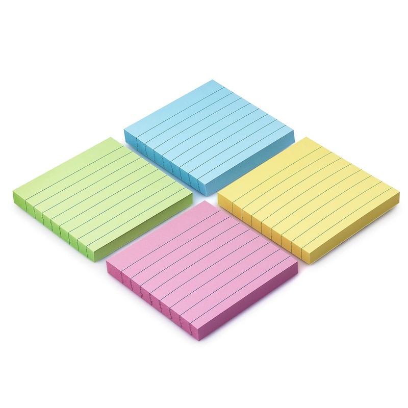 Lined Sticky Notes 3x3 Sticky Notes with Lines Self-Stick Notes