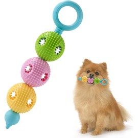 Buntes Hundespielzeug, Kauspielzeug für Zahnen, Leckerli-Spender, Spielzeug, unzerstörbares Gummi-Spielzeug, Zahnreinigung, Kauspielzeug für kleine, mittelgroße Hunde, interaktives Hundespielzeug,