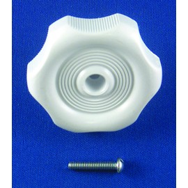 WCM RV Motorhome Trailer 743CE WHT 2-1/4" Diameter White Plastic Window Operator Knob with 1" Shaft