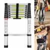 Telescopic Ladder, 8.5FT Aluminum Telescoping Extension Ladder with Non-Slip Feet,