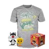 Pop & Tee Looney Tunes SYLVESTRE and Tweety Flocked Exclusive