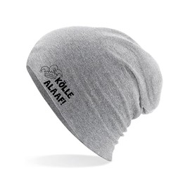 huuraa Beanie Kölle Alaaf Jester Cap Gift Unisex Hat Kölle Alaaf Gift Idea, heather grey, Unit size