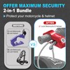 SKYJDM Motorcycle Lock Combo - Helmet and Brake Anti-Theft Grip