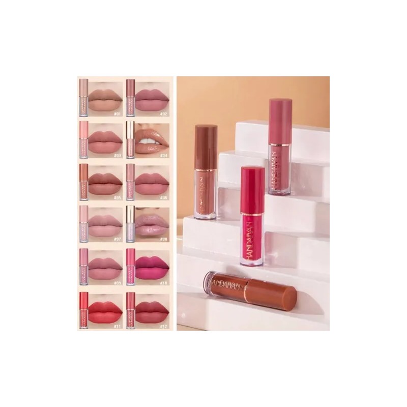 Set 12 Tonos Labiales Matte + Caja Regalo | Larga