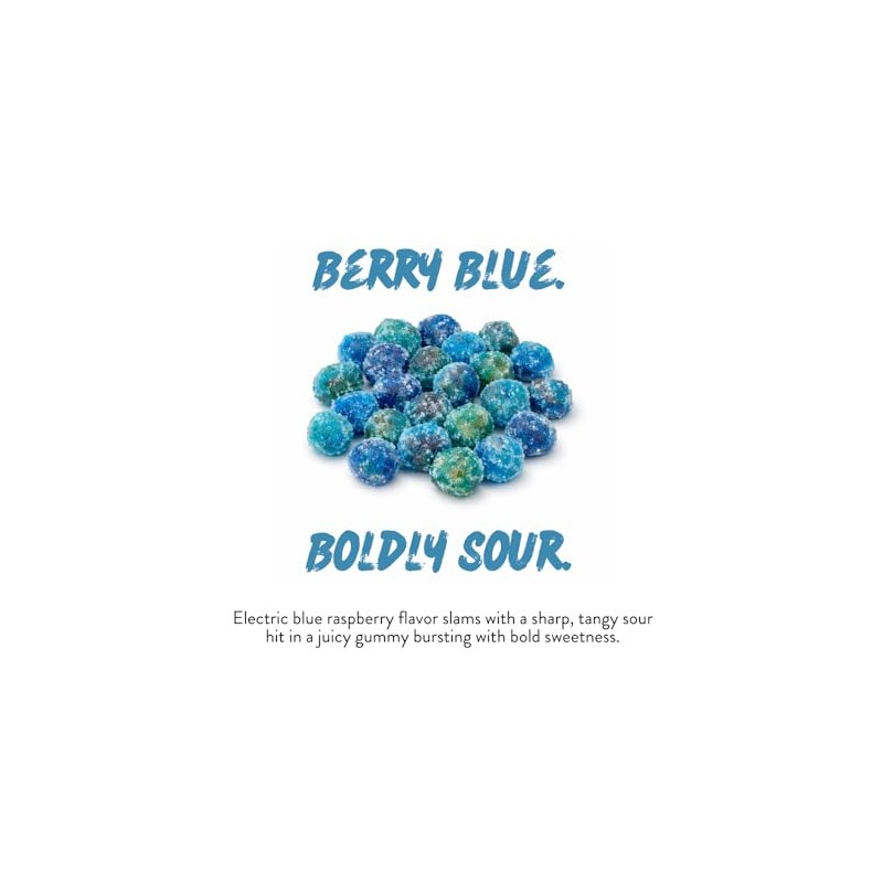 El Jefe Snacks Extreme Sour Blue Razz Juicy Bursts Candy