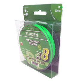 FLADEN Fishing - 300m Spool Maxximus 8X Gecko Braid - Teflon Coated Fishing Line (20lbs to 80lbs Range) Super Smooth & Very Strong (300m of 65lb - 0.37mm dia) [13-1830065]