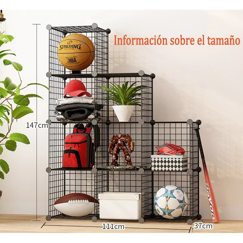 Gmdr Multi Organizador De Metal Hogar 9 Cubos Para Almacenar