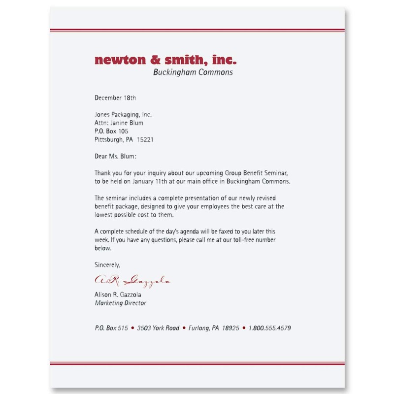 PaperDirect Red Executive Horizon Stationery, Letters, Cards, Invites, Border Papers,