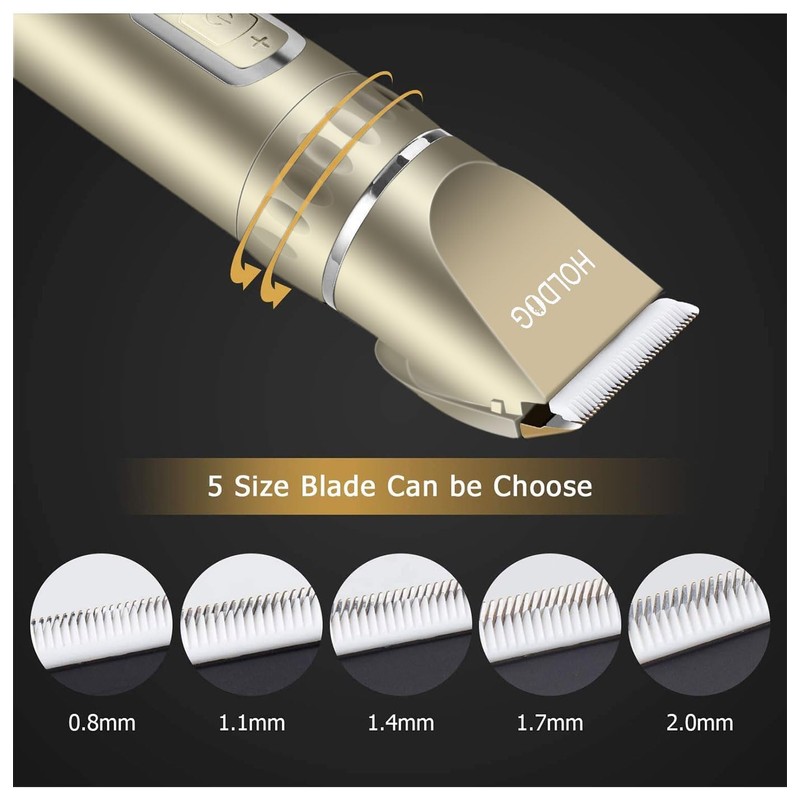 Dog Clippers 3-Speed Low Noise Cordless Pet Grooming Tools for