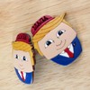 Trump 2024 Wooden Stud Earrings, MAGA, Red, White and Blue,