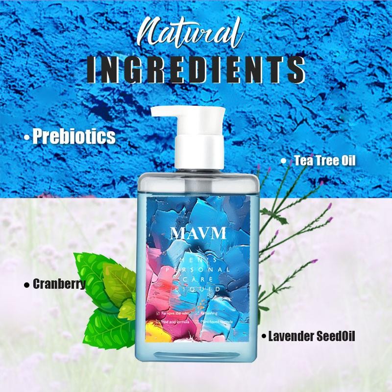MAVM Men's Intimate Wash, Plant-Based, pH Balanced, Less Stink, Less