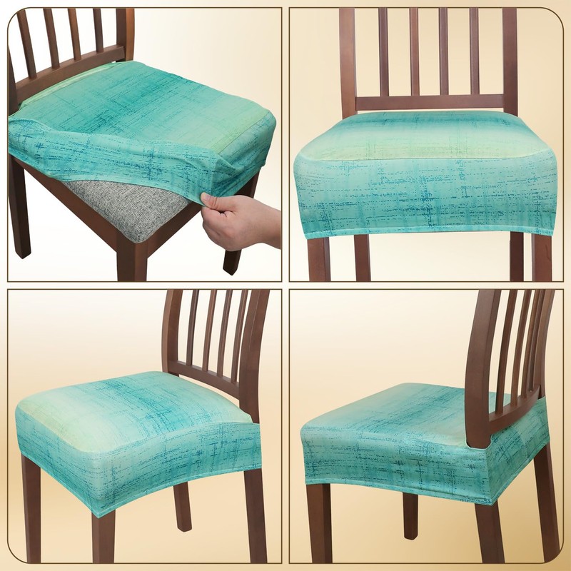 JQinHome Waterproof Dining Chair Seat Covers Set of 2 |