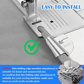 ROTKUSZ Pack of 8 Sewing Accessories with 8 Sizes (3-10 mm) Stainless Steel Sewing Rolled Hem Presser Foot for Home for a Wide Range of Sewing Machines