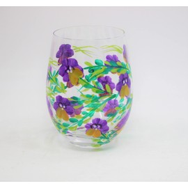 lesser and pavey LP47375 Pansies Design Stemless Glass | Outdoor Gifts Accessory, Multi-Color