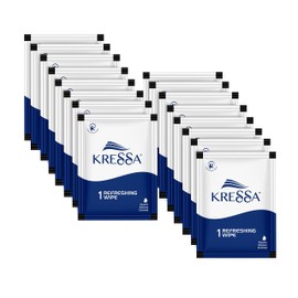 Kressa Refreshing and Cleansing Wet Wipes | PH Balanced | Pack of 100 Single Wipes (100)