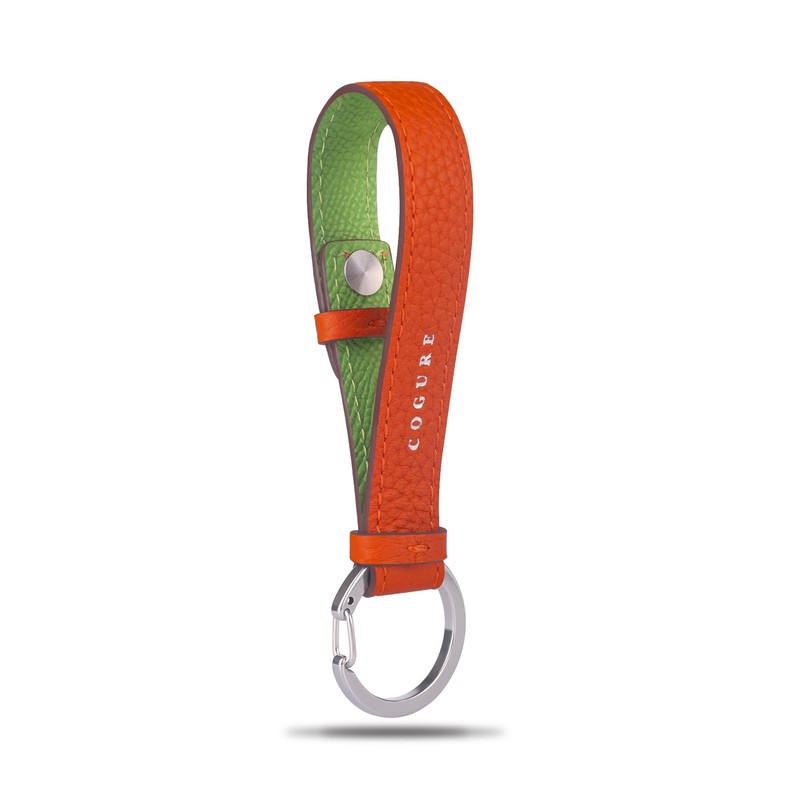 COGURE COPKRB Key Chain Bag Charm Genuine Leather Carabiner Ring