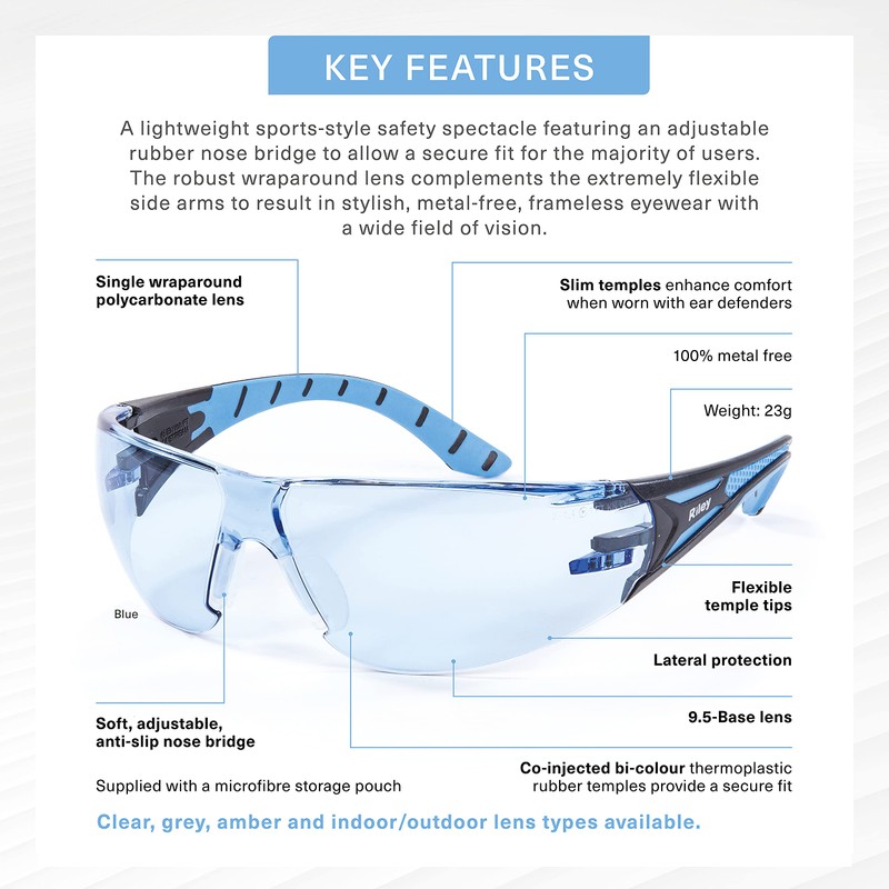 Riley Eyewear Stream Evo Sunglasses Industrial Workwear Eye Protection Safety