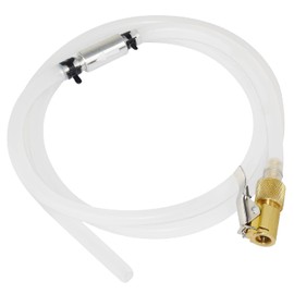 FIRSTINFO A11525 High Pressure Brake Bleeder Tool, Lockable Brake Fluid Bleeder Hose with Non Return One-Way Check Valve