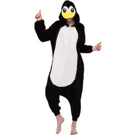 Très Chic Mailanda Penguin Cosplay Pijamas unisex para adultos, ropa de dormir de animales, disfraz de Halloween, Pingüino, X-Large