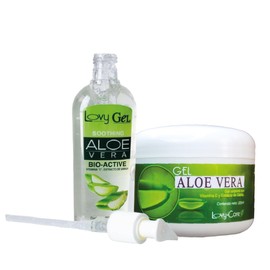 Lovy Care Duo Gel Corporal Aloe Vera con Vitamina E 225 ml + Gel Aloe Vera Bioactive Con vitamina C 250 ml Humectante- cicatrizante- Extracto de Sabila
