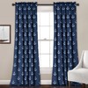Lush Decor Darkening Window Curtain Set, Navy Anchor Print, 84"