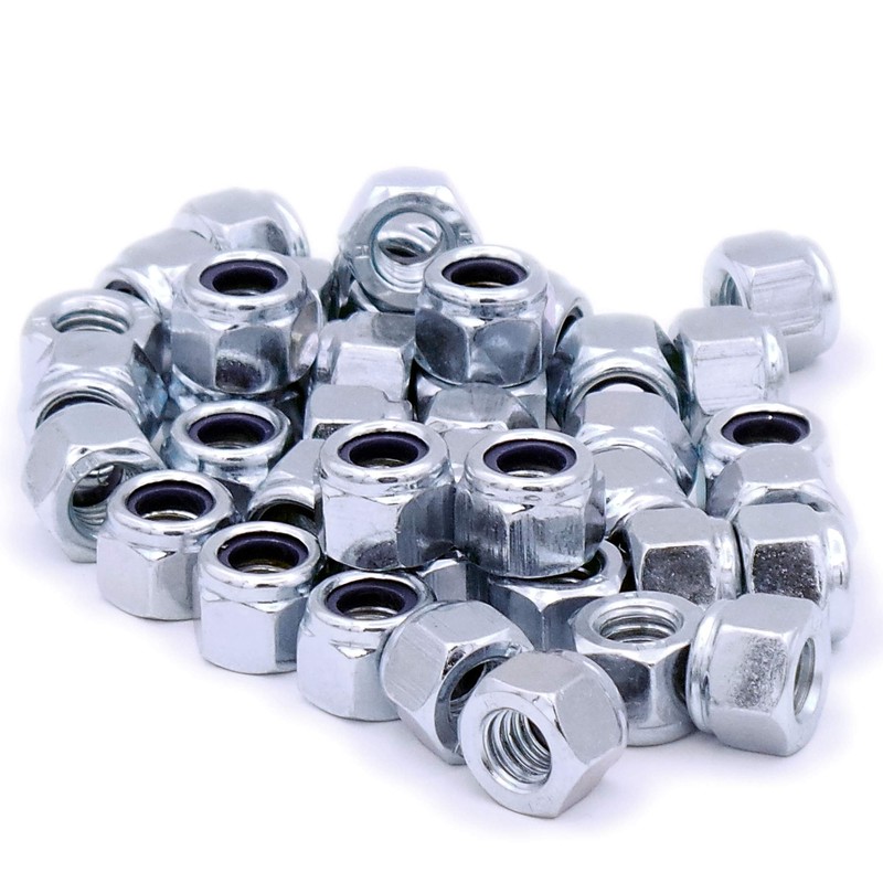 M6 (6mm) Nyloc Hex Nut (Type-P) - Steel (Pack of