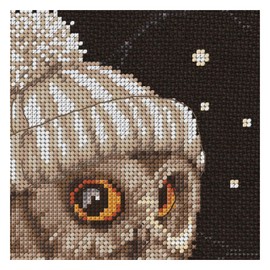 Thea Gouverneur Whoo.Whoo. It's Winter (16 Count) Cross Stitch Kit 12"X12"