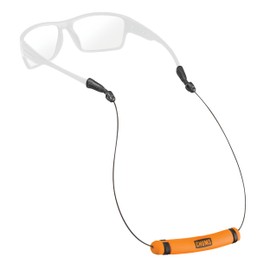 Chums Orbiter Float Eyewear Retainer - Lightweight Stainless Steel Cable Glasses Strap (EV Orange)