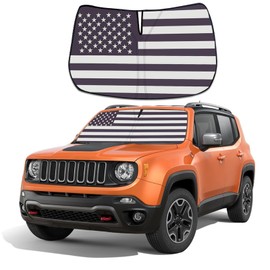 Moricere Actualice El Parasol del Parabrisas con La Bandera De EE. UU. para Jeep Renegade 2016-2024, El Parasol Plegable del Parabrisas Bloquea Los Rayos UV