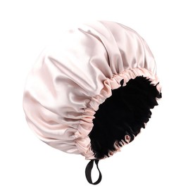 Bonnet for Sleeping Bonnet for Sleeping Double Layer Sleep Women Curly Natural Hair (Pink)