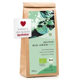 Weltecke Sencha Organic Green Tea 300 g Loose Fresh Controlled & Bottled in Germany Organic Green Tea with Mild Tart Aroma Organic Green Tea with Caffeine Naturally Vegan