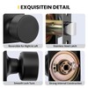 goldenwarm Matte Black Closet Door Knobs, Passage Door Knobs Interior