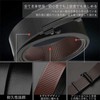 ZHUYING Men's Genuine Leather Belt, No Holes, Stepless, Auto Lock,
