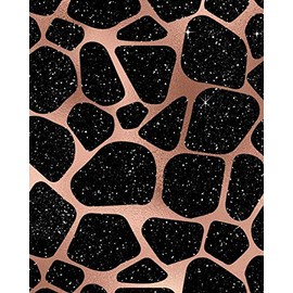 Rose Gold and Black Glam Composition Notebook - Large Ruled Notebook - 8x10 Lined Notebook (Softcover Journal / Notebook / Diary) (8x10 Lined Softcover Notebook, Band 49)
