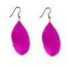 Shocking Pink Feather Earrings - Handmade