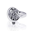 Sterling Silver Plated Alloy Owl with Crescent Moon Women's Ring