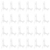 Litoexpe 24 Pcs 4 Inch Clear Plastic Easels Plate, Picture