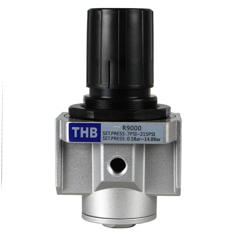HEAVY DUTY IN-LINE COMPRESSED AIR PRESSURE REGULATOR FOR AIR COMPRESSOR,