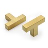 goldenwarm 10 Pack Gold Cabinet Knobs Kitchen Cabinet Handles Stainless