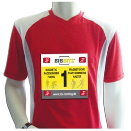 It's Running BibBits Magnetic Race Number Holder Runner Red